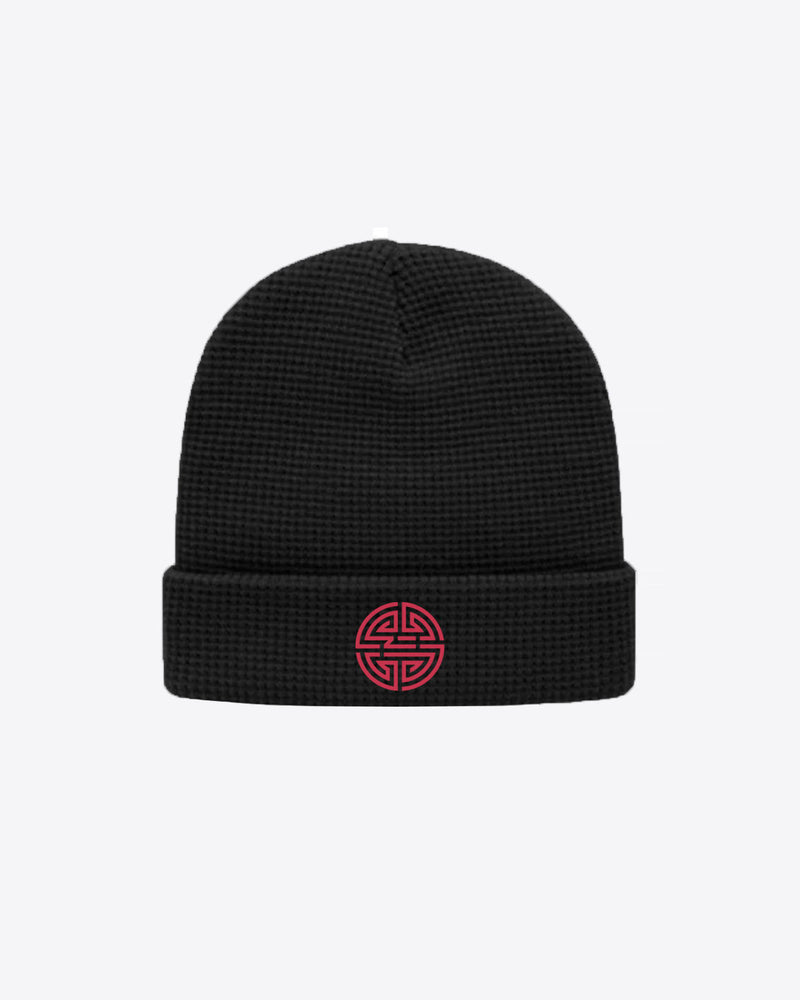 RED Z WAFFLE BEANIE